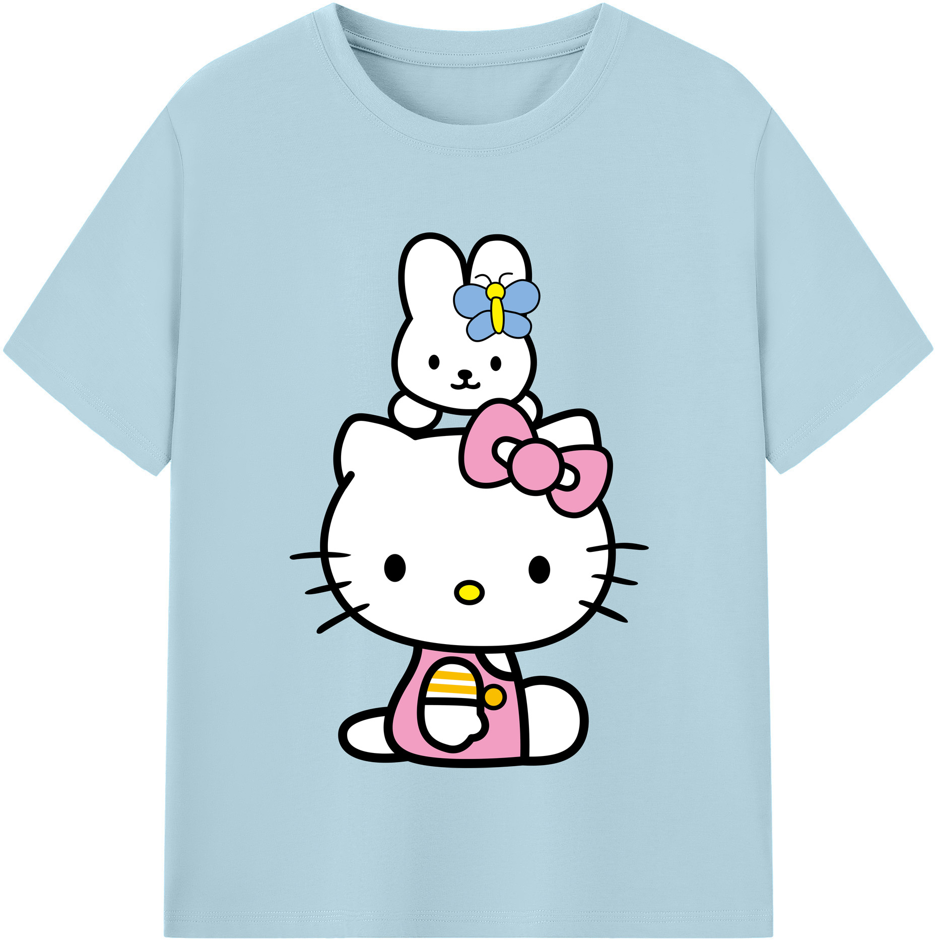 （画像用） Hello Kitty ハローキティ 綿100％半袖Tシャツ（フロントプリント）